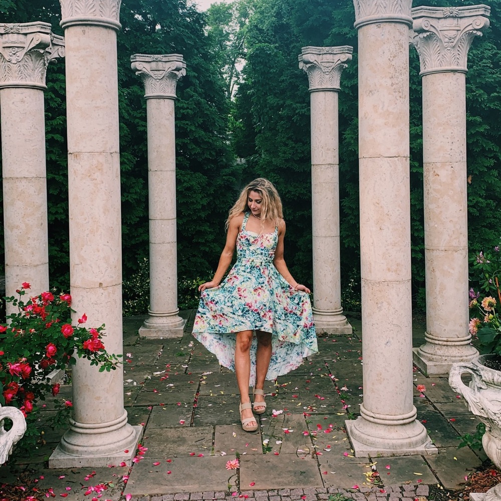 Floral High-Low Dress Size S